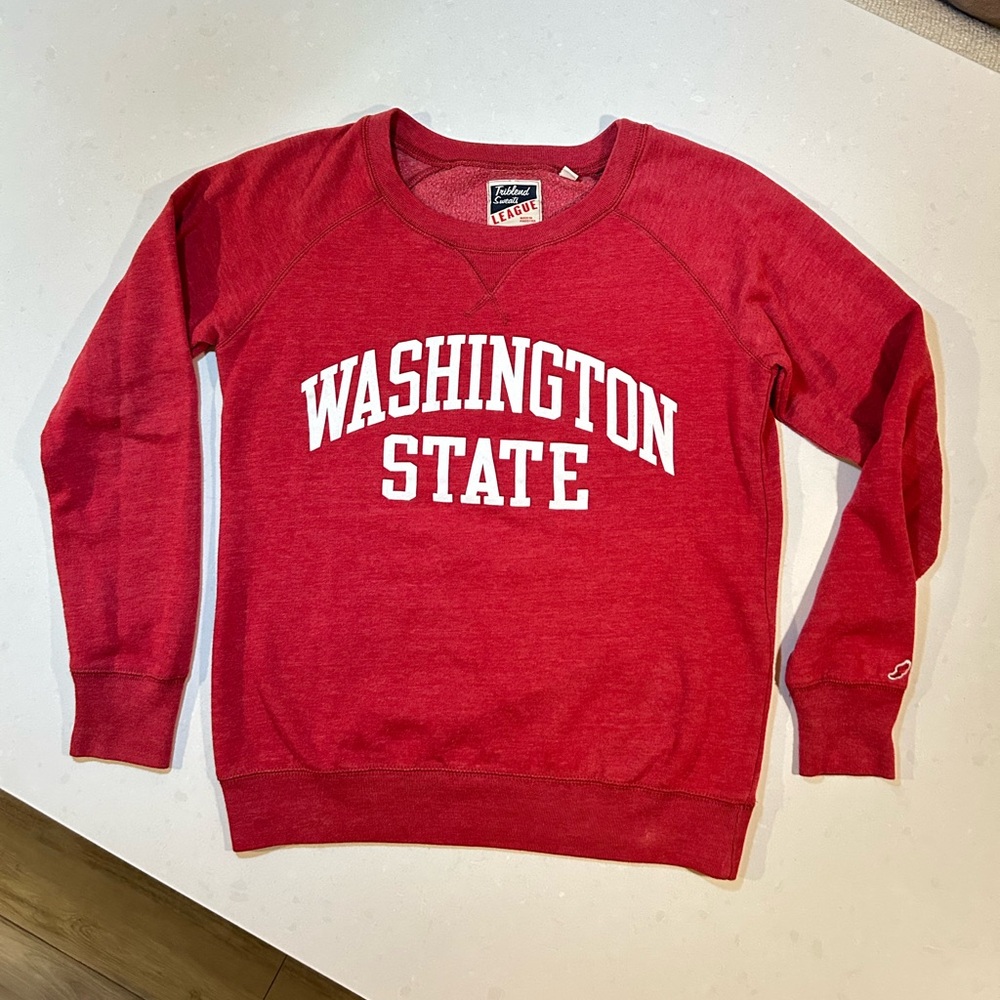 Red Washington State (WSU) Women's Crewneck Sweater